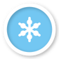 Icy road map icon. Compact icy road hazard.