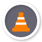 Construction map icon. Roadwork or construction zone.