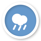 Weather hazard (generic) map icon. General weather-related hazard (rain, slippery road, etc.) when not a specific subtype.